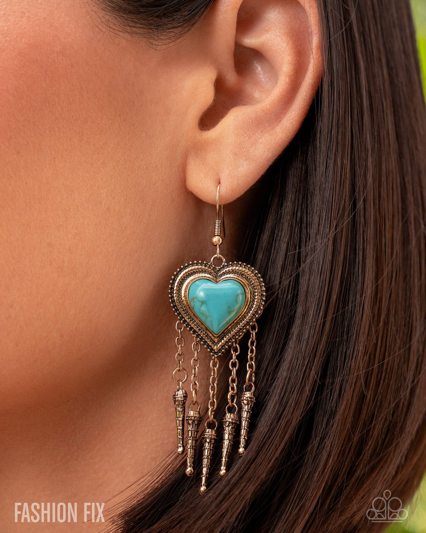 Horseshoe Heartthrob & Besotted Badlands - Antiqued Gold and Turquoise 2 Piece Set