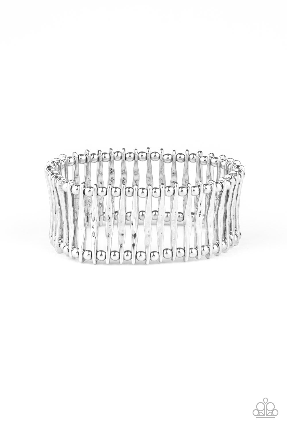 Rustic Rebellion - Hammered Silver Bracelet
