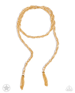 SCARFed for Attention - Golden Rope-style Interlocking Chain Necklace