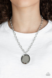 Light As HEIR - Silver Mirror Finish Oval Pendant Necklace