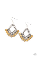 Load image into Gallery viewer, Just BEAM Happy - Yellow Cat&#39;s Eye Stone Earrings
