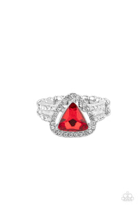 Elevated Engagement - Red Gemstone Ring