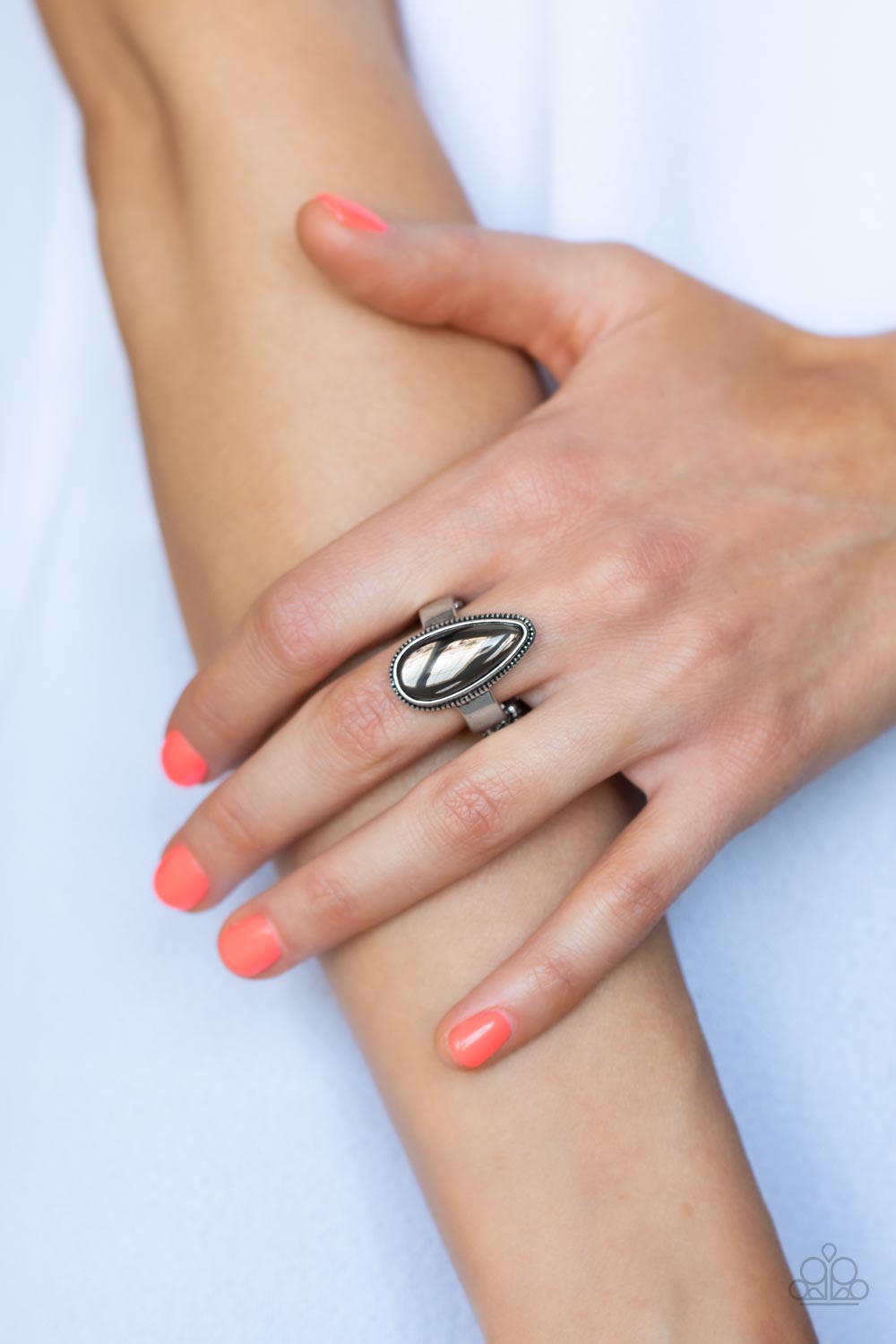 Mystical Marvel - Silver Teardrop Ring