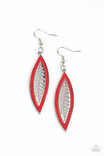 Load image into Gallery viewer, Leather Lagoon - Leather Trim Leaf Earring
