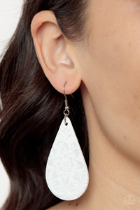 Subtropical Seasons - Embossed Leather Earrings