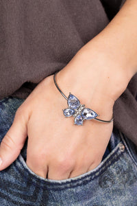 Free-Flying Flutter - Butterfly Beatitude Blue Bracelet & Necklace Set