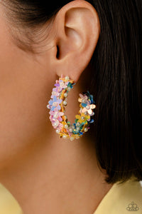 Fairy Fantasia - Reflective Floral Hoop Earrings