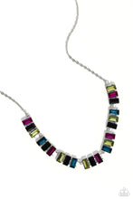 Load image into Gallery viewer, Elite Emeralds - Multi Colored Emerald-cut Glassy Gem Necklace
