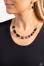 Load image into Gallery viewer, Elite Emeralds - Multi Colored Emerald-cut Glassy Gem Necklace
