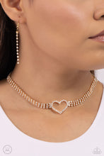 Load image into Gallery viewer, Rows of Romance - Gold Choker Necklace
