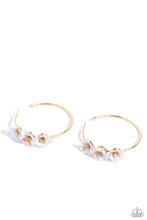 Load image into Gallery viewer, Ethereal Embellishment - Gold Floral Hoop Earrings
