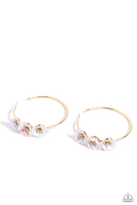 Ethereal Embellishment - Gold Floral Hoop Earrings