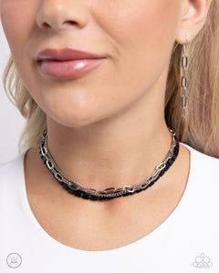 LAYER of the Year - Black and silver choker necklace