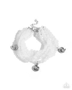 Swirling Shopaholic - White Charm Bracelet