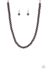 Posh Boss - Black Hematite & Gunmetal Bead Necklace