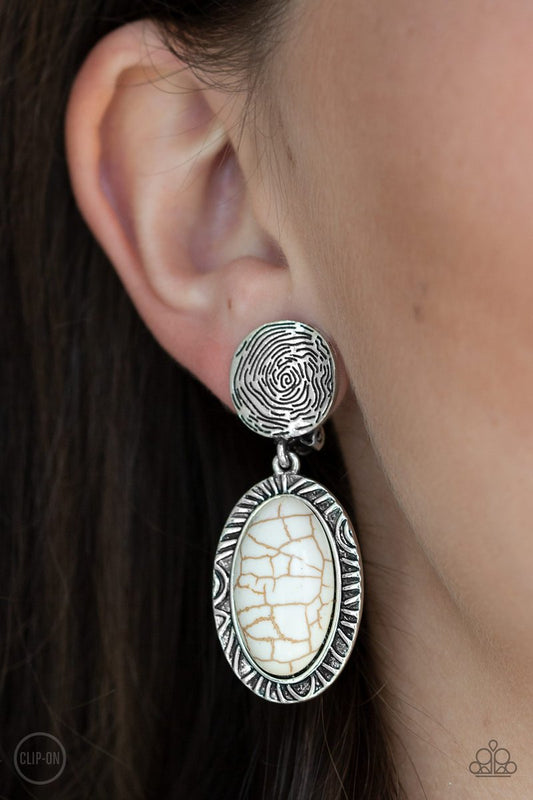 Southern Impressions White Clip-On Earring