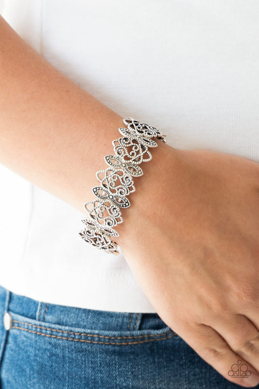When Yin Met Yang - Silver Ornate Filigree Bracelet