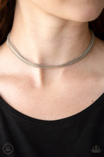 Load image into Gallery viewer, If You Dare Silver Choker
