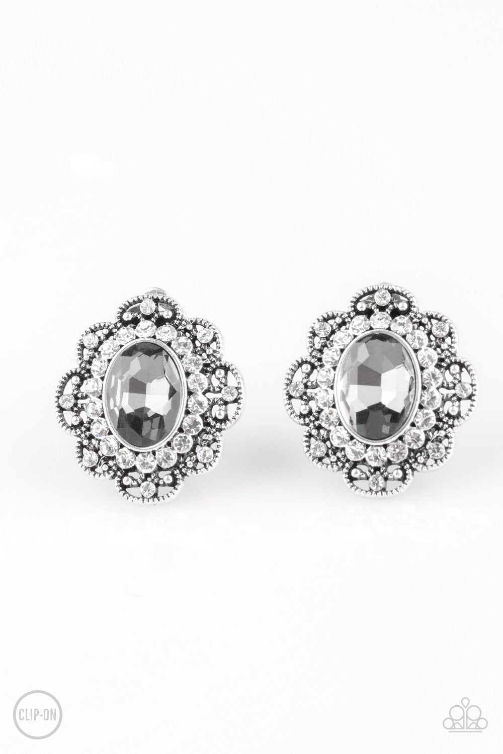 Dine and Dapper Silver Clip-On Earring