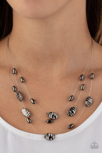 Gunmetal Floating Necklace