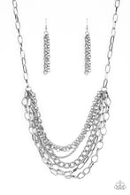 Load image into Gallery viewer, Color Bomb - Silver Mismatched Chain Necklace
