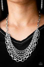 Load image into Gallery viewer, Color Bomb - Silver Mismatched Chain Necklace
