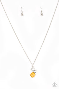 Stylishly Square Yellow Moonstone Necklace