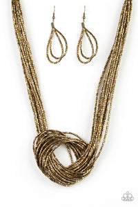 Knotted Knockout Brass Necklace