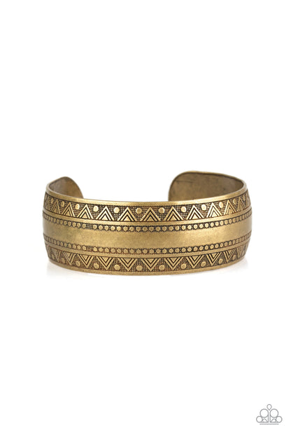Desert Peaks - Brass Cuff Bracelet