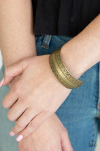 Load image into Gallery viewer, Desert Peaks - Brass Cuff Bracelet
