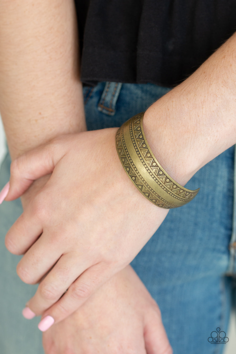 Desert Peaks - Brass Cuff Bracelet