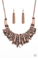 Load image into Gallery viewer, In The MANE-stream Antiqued Brushed Copper Bib Style Necklace
