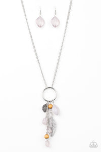 Sky High Style - Silver Feather Charm Necklace