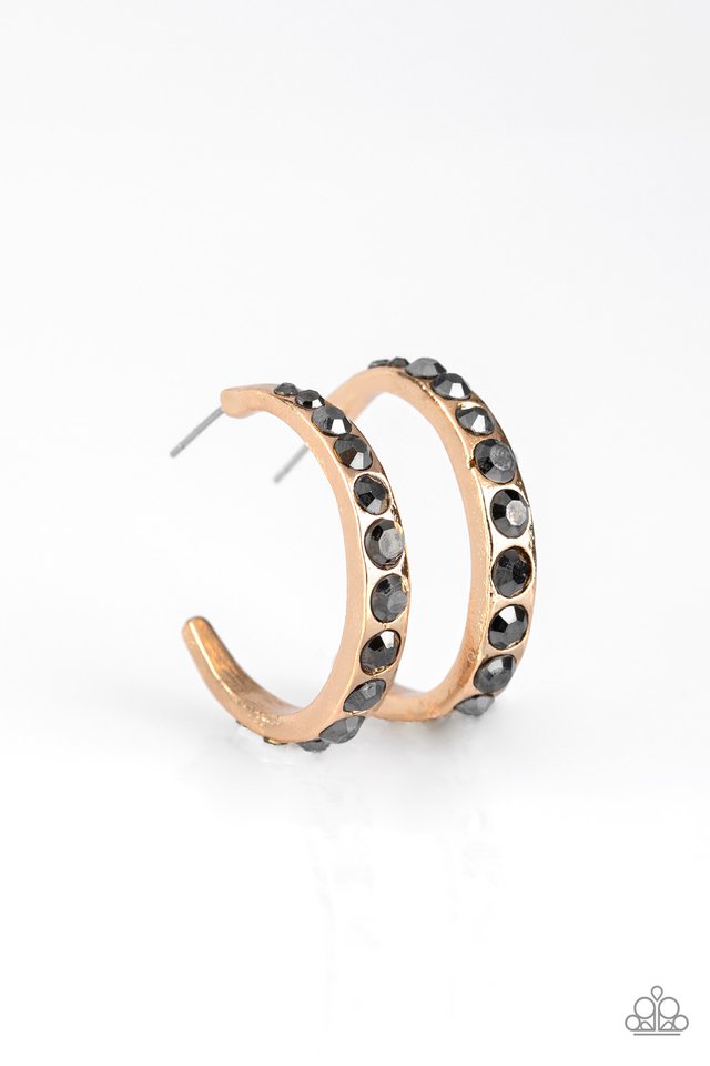 Welcome To Glam Town Gold Hoop