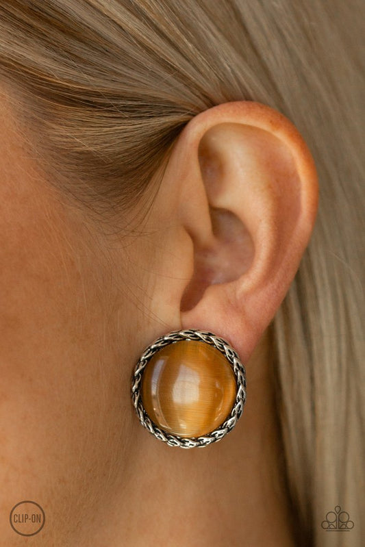 Get Up and GLOW Brown Clip-On Earring