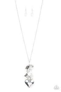 Beach Buzz - White Butterfly Charm Necklace