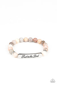 Keep The Trust - Multi Stone Bead Stretch Faith Braclet