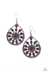 Teardrop Purple Earrings