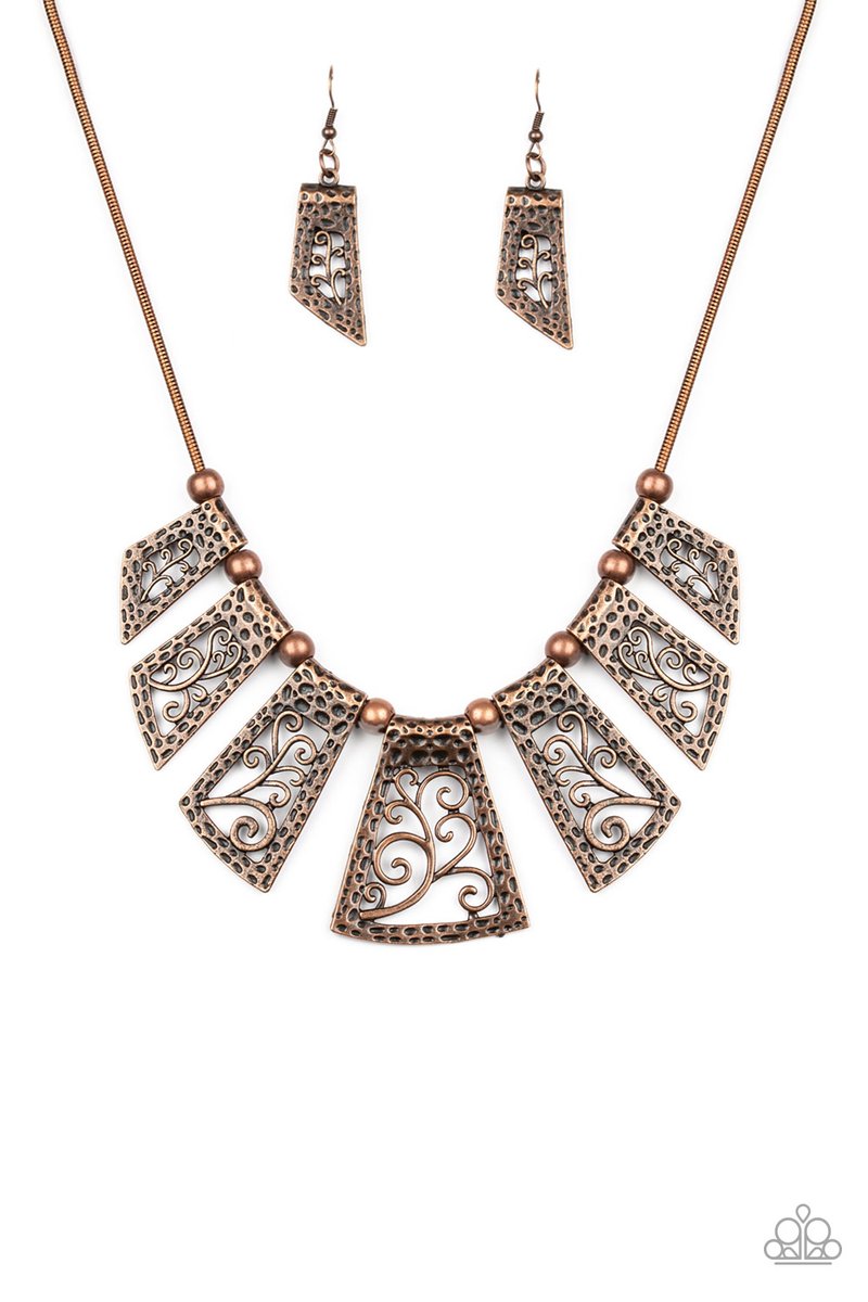 Vintage Vineyard Copper Necklace