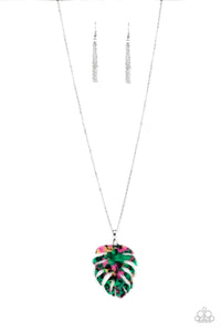 Prismatic Palms Green Necklace