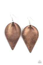 Load image into Gallery viewer, Enchanted Shimmer Leather Earring With a Copper Sheen
