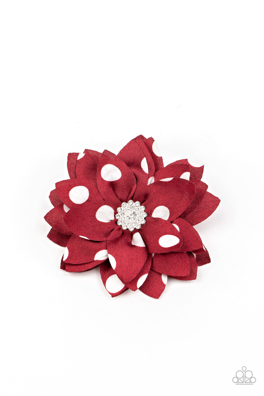 Silk Gardens Red Flower Hair Clip