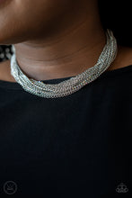 Load image into Gallery viewer, Catch You LAYER! - Multi Silver and Iridescent Layered Choker Necklace
