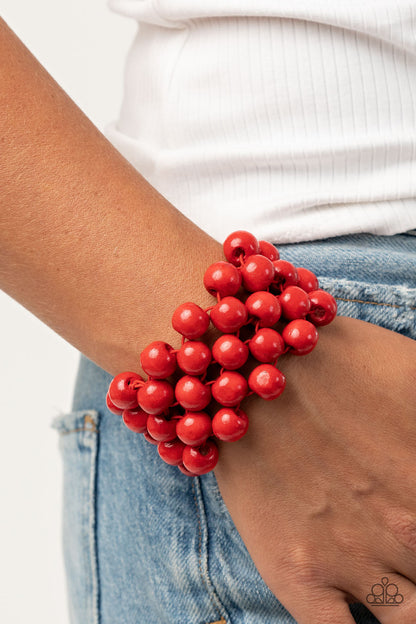 Tiki Tropicana - Red Bead Bracelet