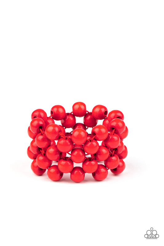 Tiki Tropicana - Red Bead Bracelet