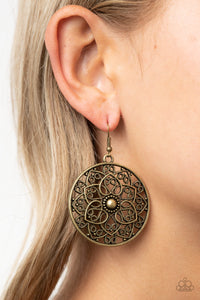 Petal Prana - Brass Earrings