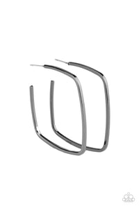 Gunmetal Hoop Earring