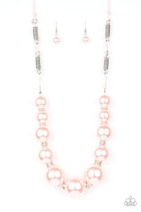 Pearly Prosperity Pink Oversized Pearl Bead Necklace