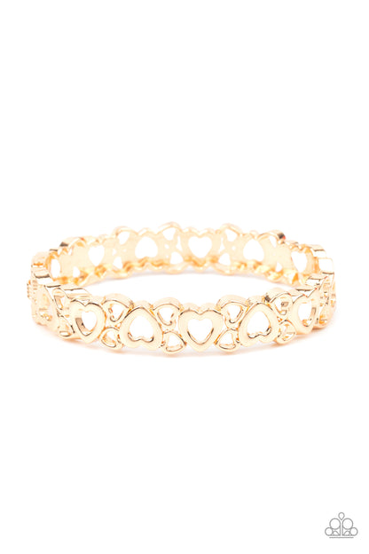 You HEART The Lady! - Gold Heart Silhouette Bracelet
