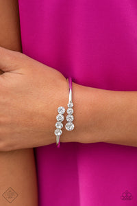 Defying Dazzle - White Hinge Bracelet